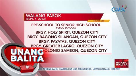 Walang pasok as of 6:15 AM (September 4, 2023) .